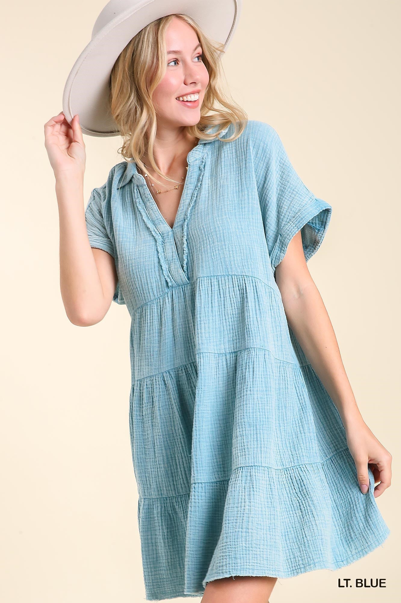Mineral Wash Baby Doll Tiered Dress Two Sides of Nature Too Mineral Wash Baby Doll Tiered Dress Two Sides of Nature Too