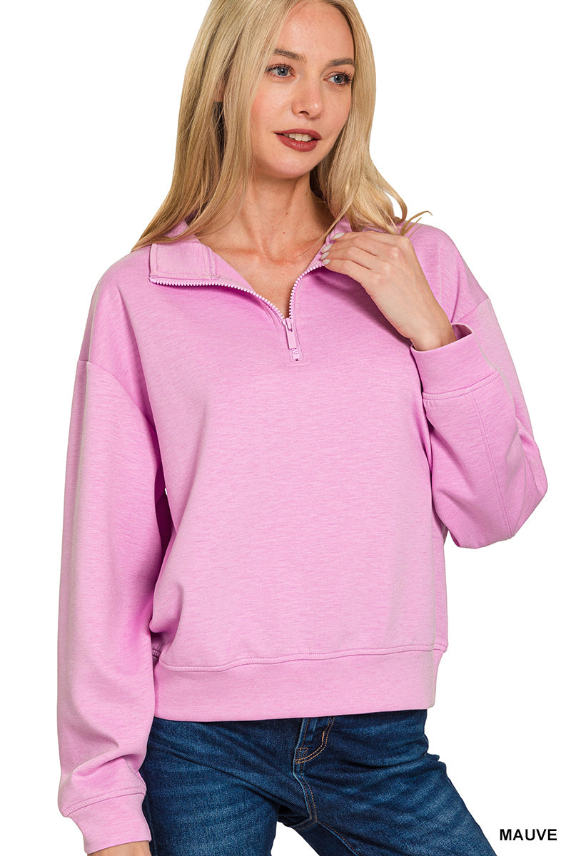 1/4 zip pullover sweatshirt