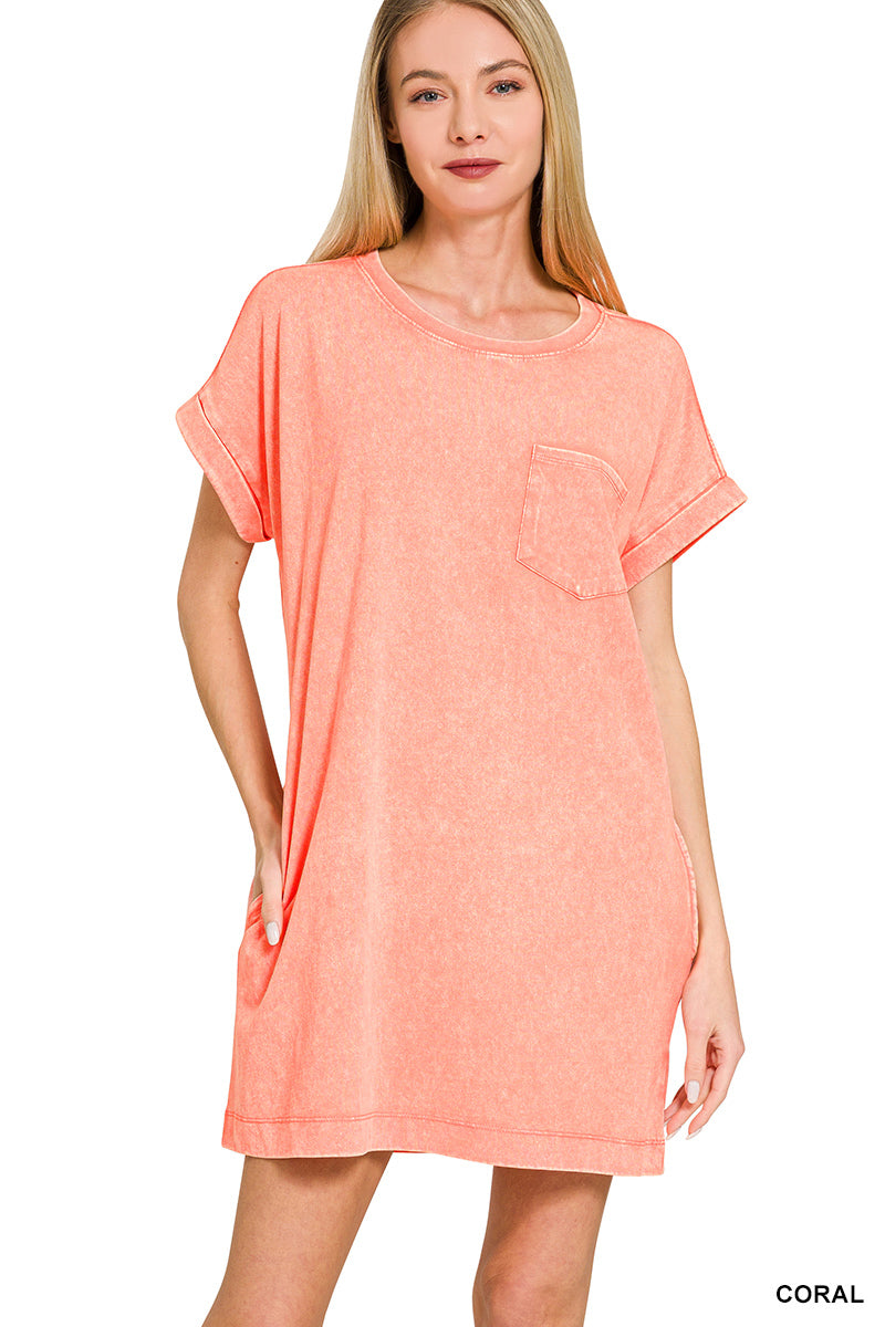 Premium T-shirt Dress with Pocket