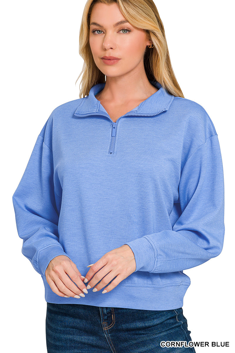 1/4 zip pullover sweatshirt