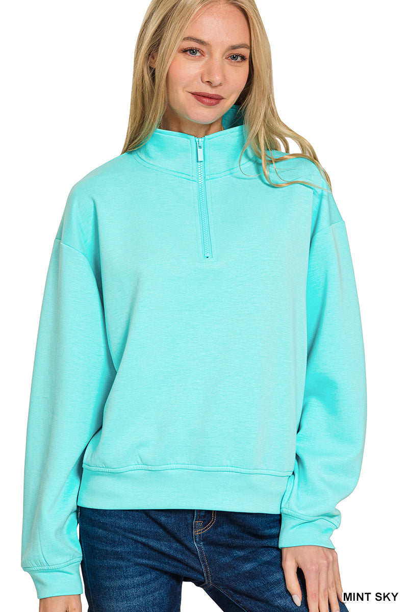 1/4 zip pullover sweatshirt