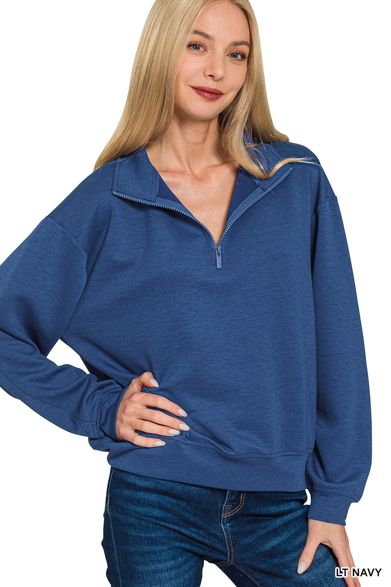 1/4 zip pullover sweatshirt